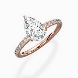Martini Pave Solitaire Engagement Ring
