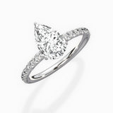 Martini Pave Solitaire Engagement Ring