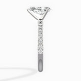 Martini Pave Solitaire Engagement Ring