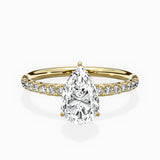 Martini Pave Solitaire Engagement Ring