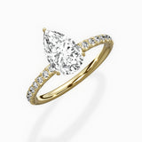 Martini Pave Solitaire Engagement Ring