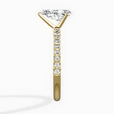 Martini Pave Solitaire Engagement Ring