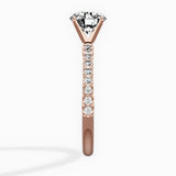 Martini Pave Solitaire Engagement Ring