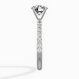 Martini Pave Solitaire Engagement Ring