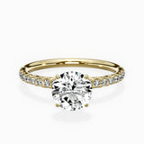 Martini Pave Solitaire Engagement Ring