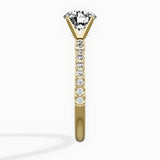 Martini Pave Solitaire Engagement Ring