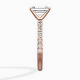 Martini Pave Solitaire Engagement Ring