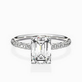 Martini Pave Solitaire Engagement Ring
