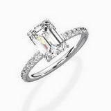 Martini Pave Solitaire Engagement Ring