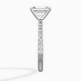 Martini Pave Solitaire Engagement Ring