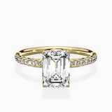 Martini Pave Solitaire Engagement Ring