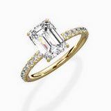 Martini Pave Solitaire Engagement Ring