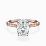 Martini Pave Solitaire Engagement Ring