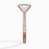 Martini Pave Solitaire Engagement Ring