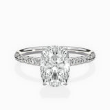Martini Pave Solitaire Engagement Ring