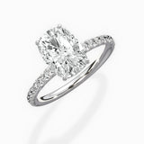 Martini Pave Solitaire Engagement Ring