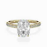 Martini Pave Solitaire Engagement Ring