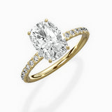 Martini Pave Solitaire Engagement Ring
