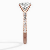 Martini Pave Solitaire Engagement Ring