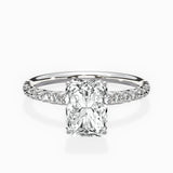 Martini Pave Solitaire Engagement Ring