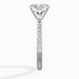 Martini Pave Solitaire Engagement Ring