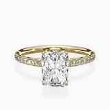 Martini Pave Solitaire Engagement Ring