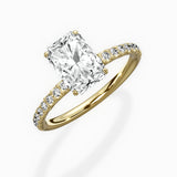 Martini Pave Solitaire Engagement Ring