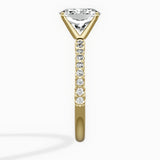 Martini Pave Solitaire Engagement Ring
