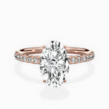 Martini Pave Solitaire Engagement Ring