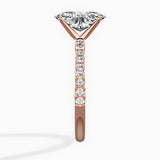 Martini Pave Solitaire Engagement Ring