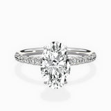 Martini Pave Solitaire Engagement Ring