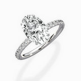 Martini Pave Solitaire Engagement Ring