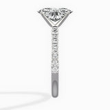 Martini Pave Solitaire Engagement Ring