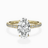 Martini Pave Solitaire Engagement Ring