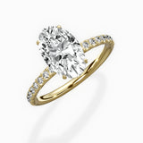 Martini Pave Solitaire Engagement Ring