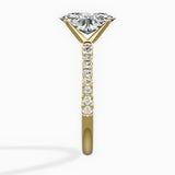 Martini Pave Solitaire Engagement Ring