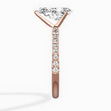Martini Pave Solitaire Engagement Ring