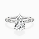 Martini Pave Solitaire Engagement Ring
