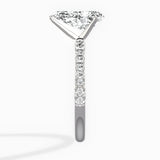 Martini Pave Solitaire Engagement Ring