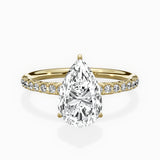 Martini Pave Solitaire Engagement Ring
