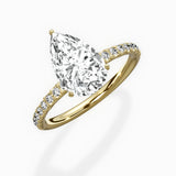 Martini Pave Solitaire Engagement Ring