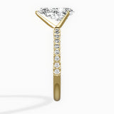 Martini Pave Solitaire Engagement Ring