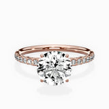 Martini Pave Solitaire Engagement Ring