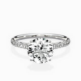 Martini Pave Solitaire Engagement Ring