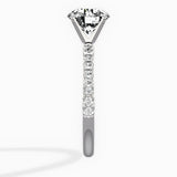 Martini Pave Solitaire Engagement Ring