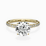 Martini Pave Solitaire Engagement Ring