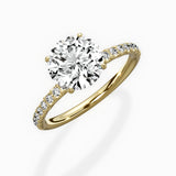 Martini Pave Solitaire Engagement Ring