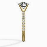 Martini Pave Solitaire Engagement Ring