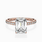 Martini Pave Solitaire Engagement Ring
