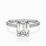 Martini Pave Solitaire Engagement Ring